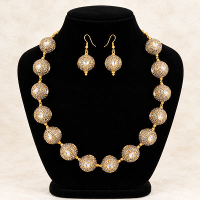 Premium Antique Turkish Ball Necklace Set